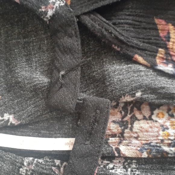 Free people black floral pullover tunic top sz small - Picture 9 of 10